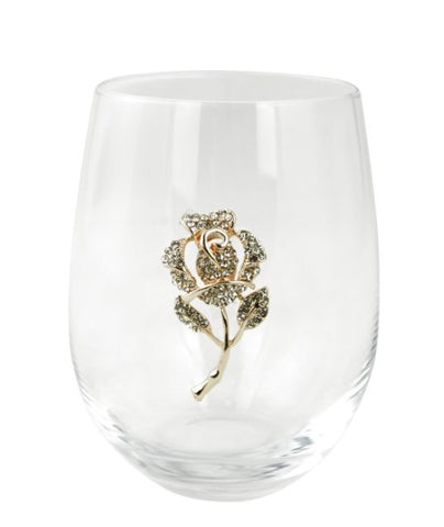 TS0064-Wine Glass : Gold Rose