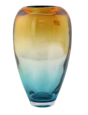 TS0066-Vase : Blue and Amber Vase