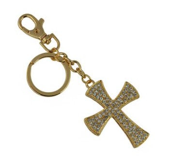 TS0074-Keychain : Gold Cross